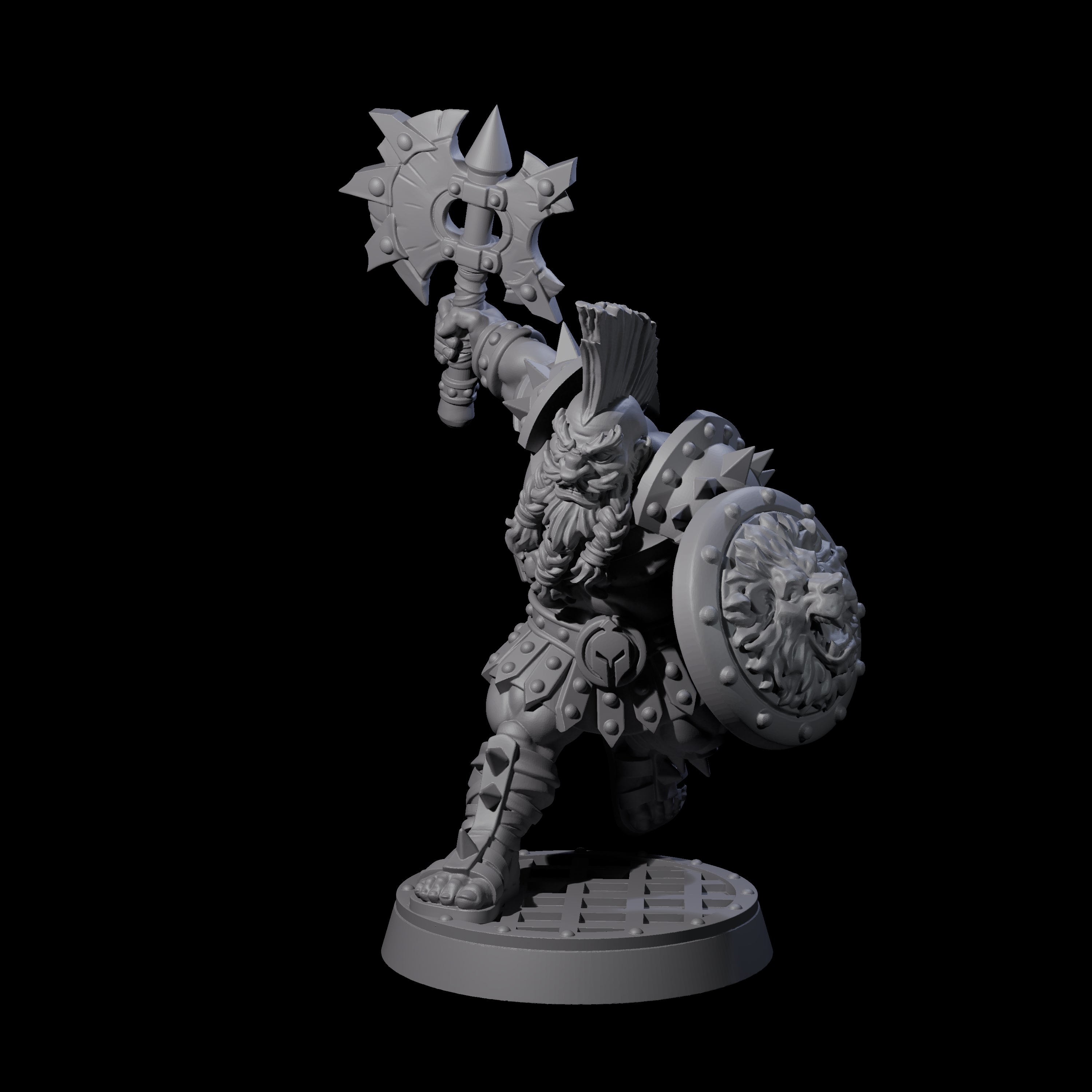 Charging Orc Gladiator Miniature for Dungeons and Dragons, Pathfinder or other TTRPGs
