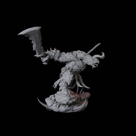 Charging Slaver Demon A Miniature for Dungeons and Dragons, Pathfinder or other TTRPGs