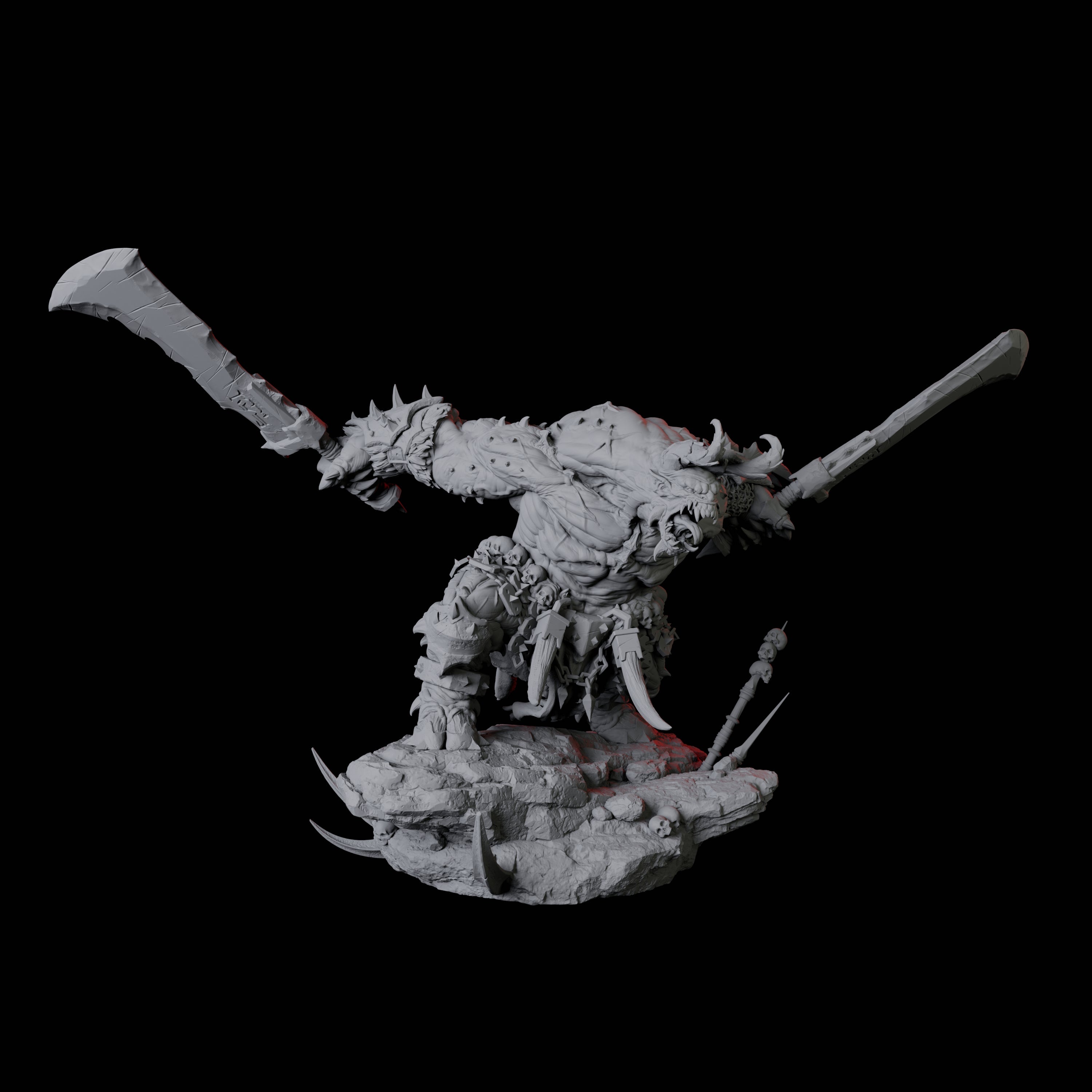 Charging Slaver Demon A Miniature for Dungeons and Dragons, Pathfinder or other TTRPGs