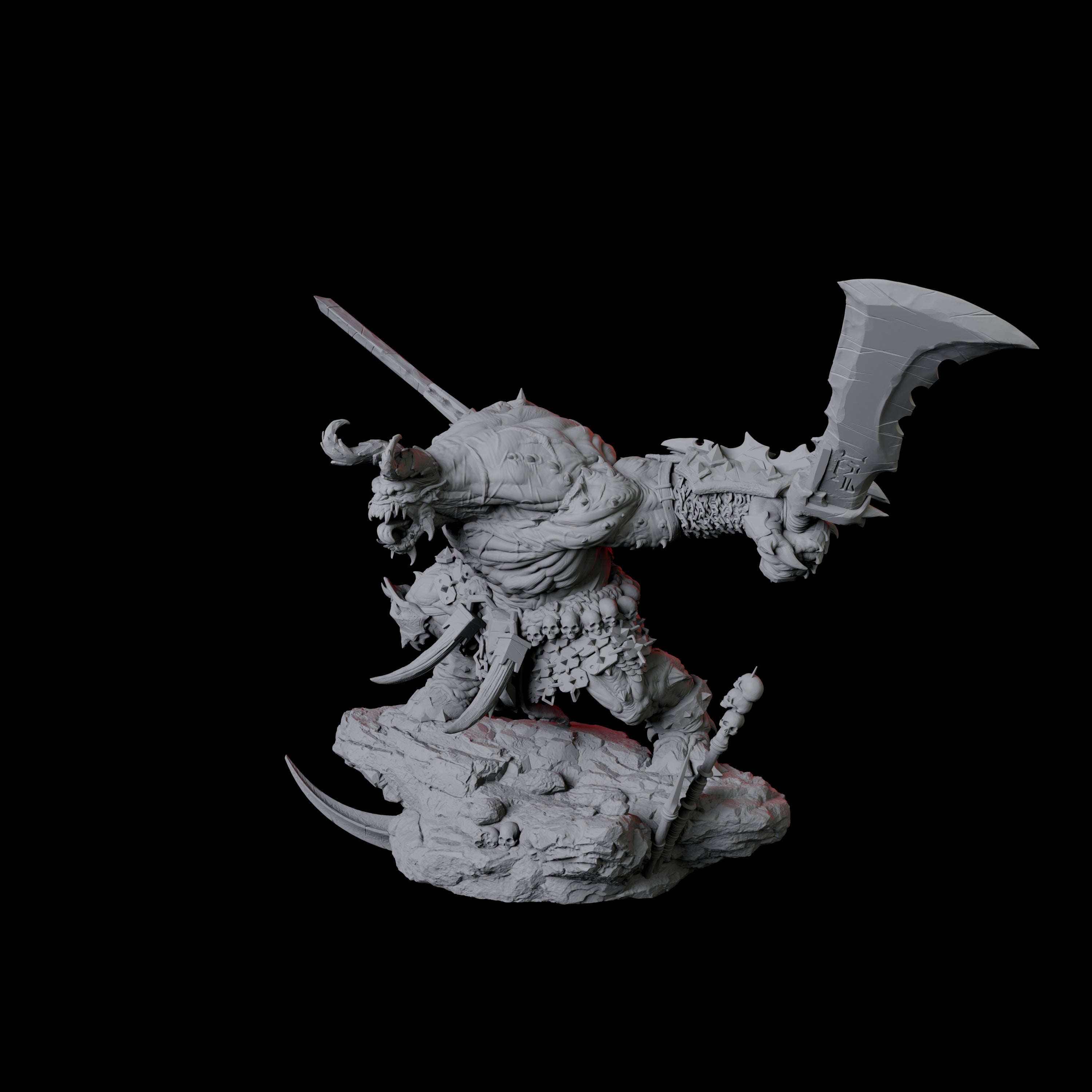 Charging Slaver Demon A Miniature for Dungeons and Dragons, Pathfinder or other TTRPGs