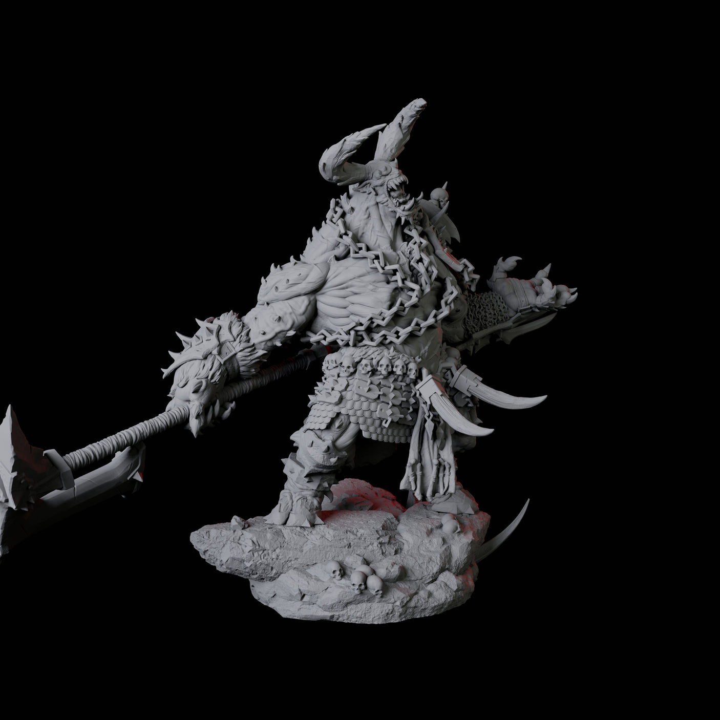 Charging Slaver Demon B Miniature for Dungeons and Dragons, Pathfinder or other TTRPGs