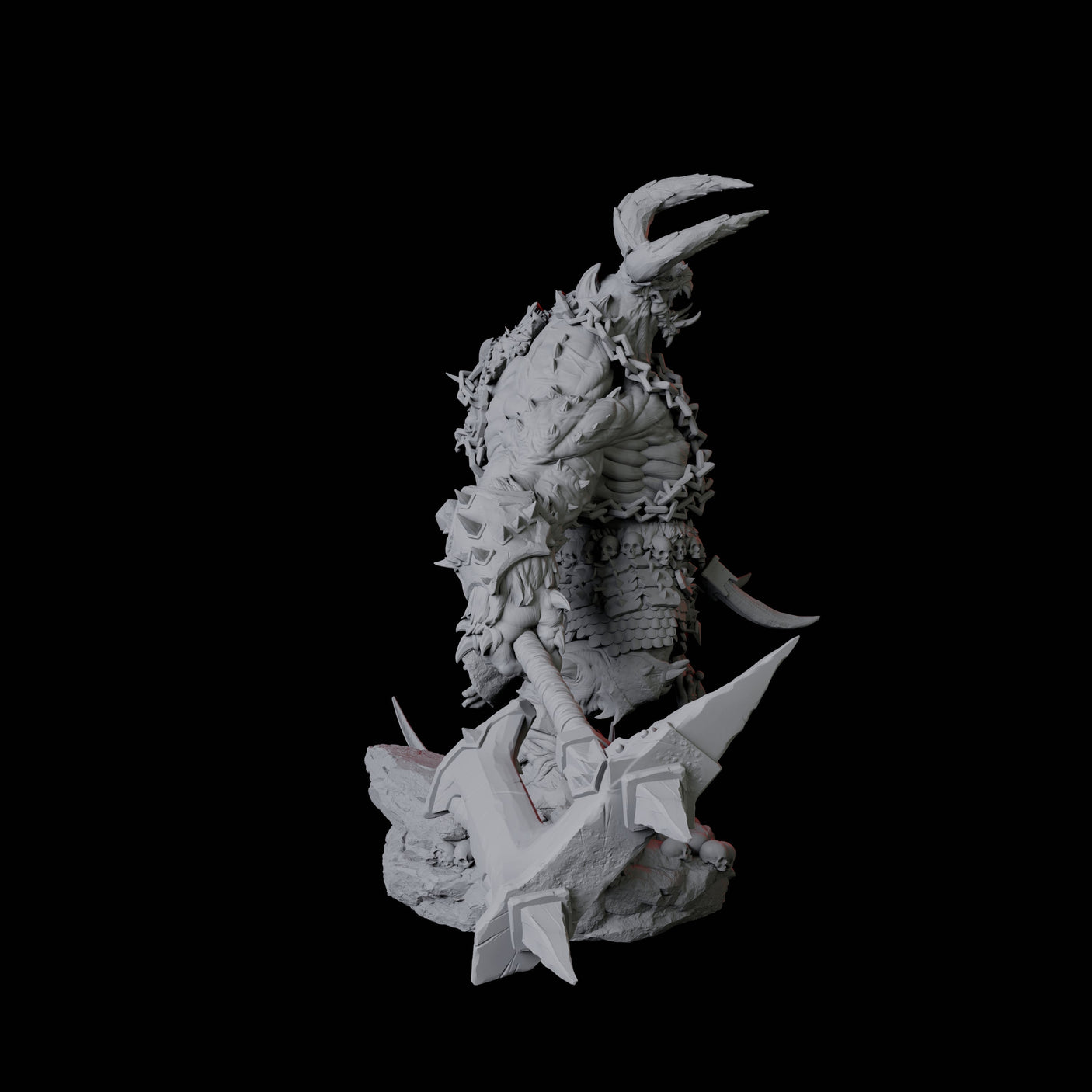 Charging Slaver Demon B Miniature for Dungeons and Dragons, Pathfinder or other TTRPGs