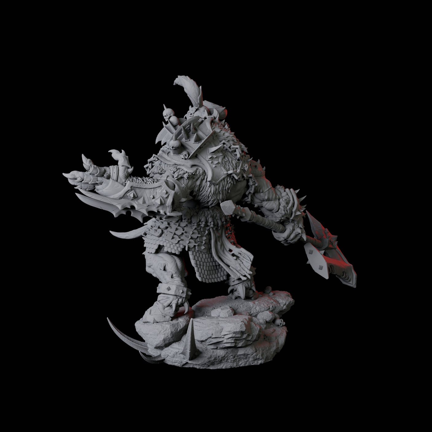 Charging Slaver Demon B Miniature for Dungeons and Dragons, Pathfinder or other TTRPGs
