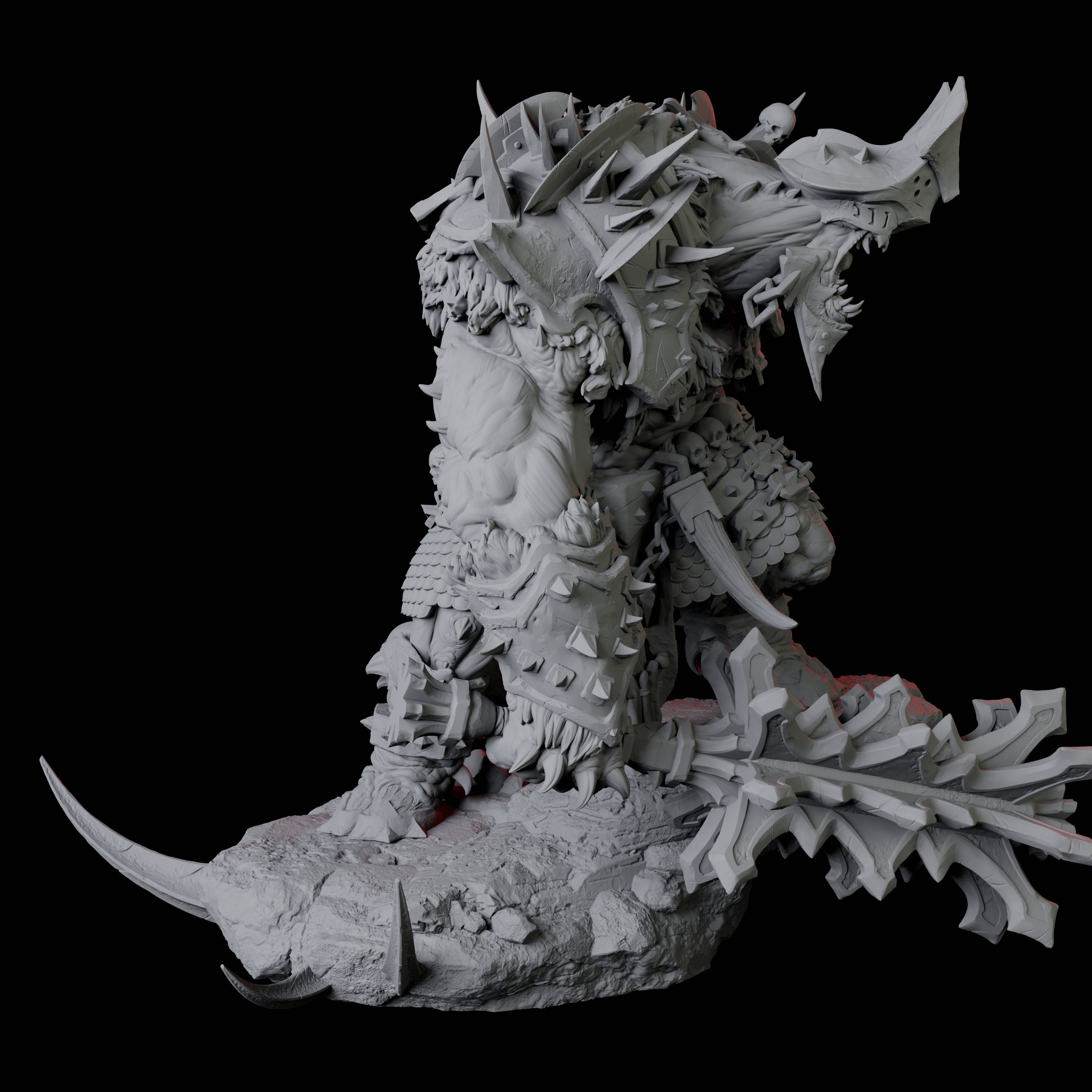 Charging Slaver Demon C Miniature for Dungeons and Dragons, Pathfinder or other TTRPGs