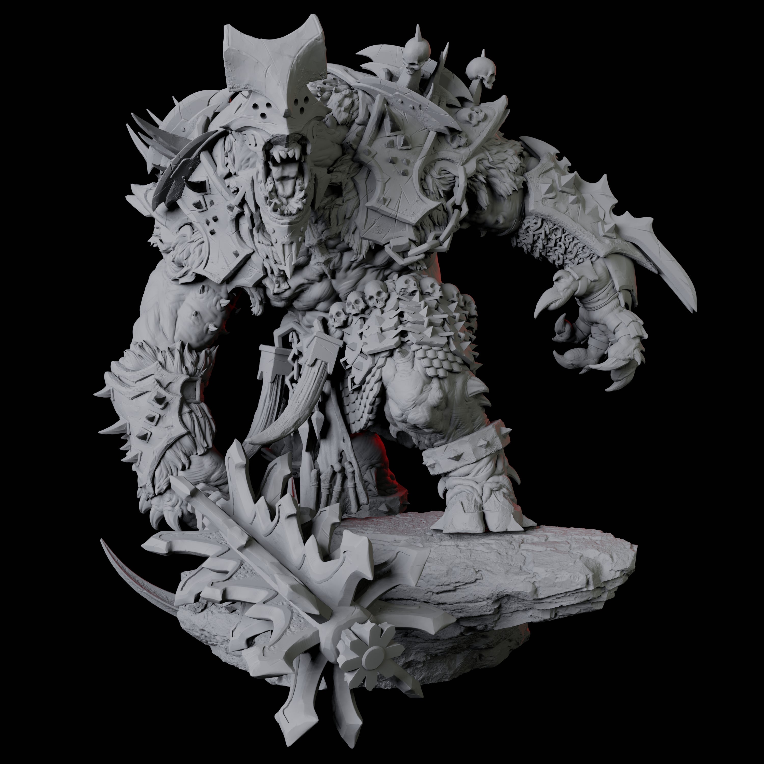 Charging Slaver Demon C Miniature for Dungeons and Dragons, Pathfinder or other TTRPGs