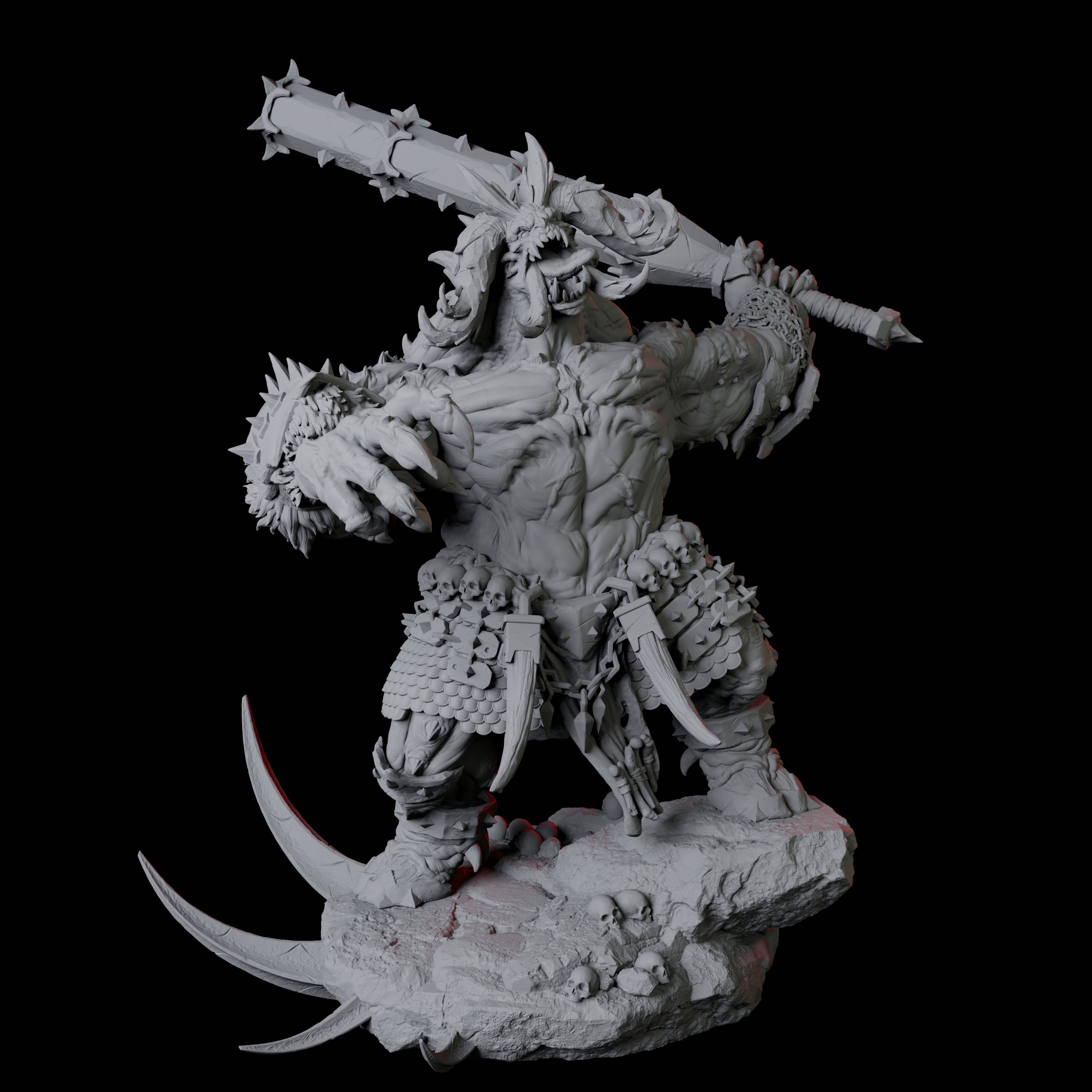 Charging Slaver Demon D Miniature for Dungeons and Dragons, Pathfinder or other TTRPGs