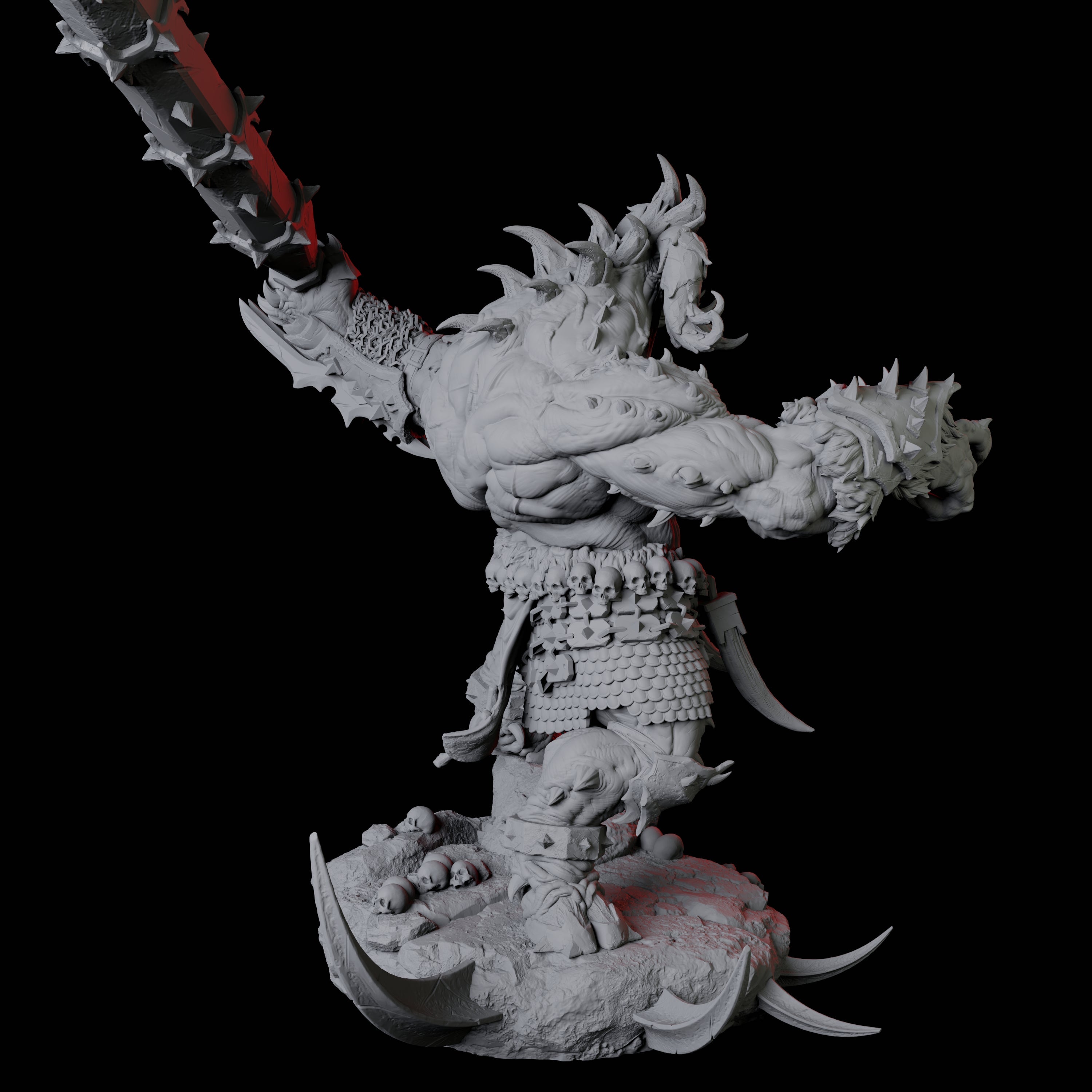 Charging Slaver Demon D Miniature for Dungeons and Dragons, Pathfinder or other TTRPGs