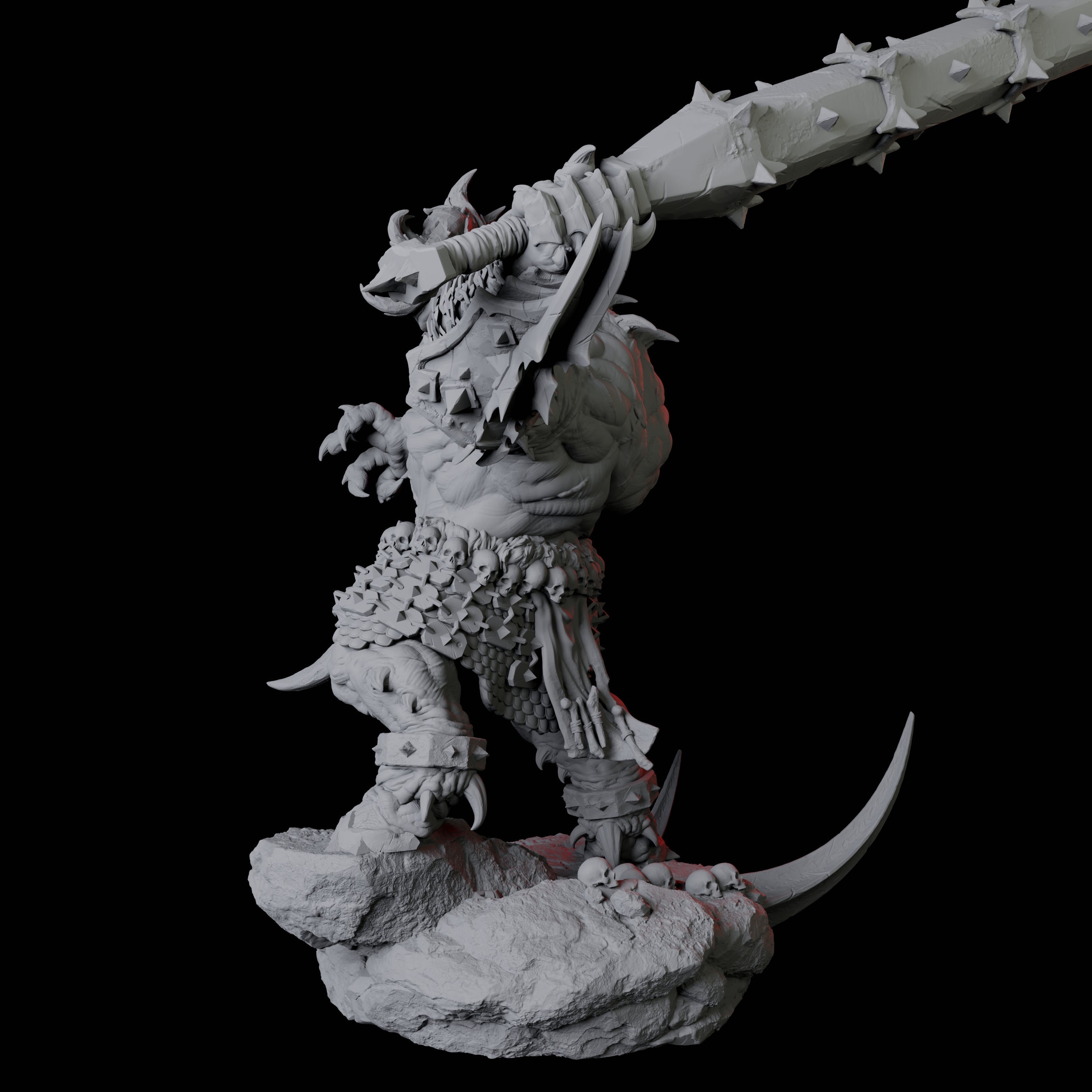 Charging Slaver Demon D Miniature for Dungeons and Dragons, Pathfinder or other TTRPGs