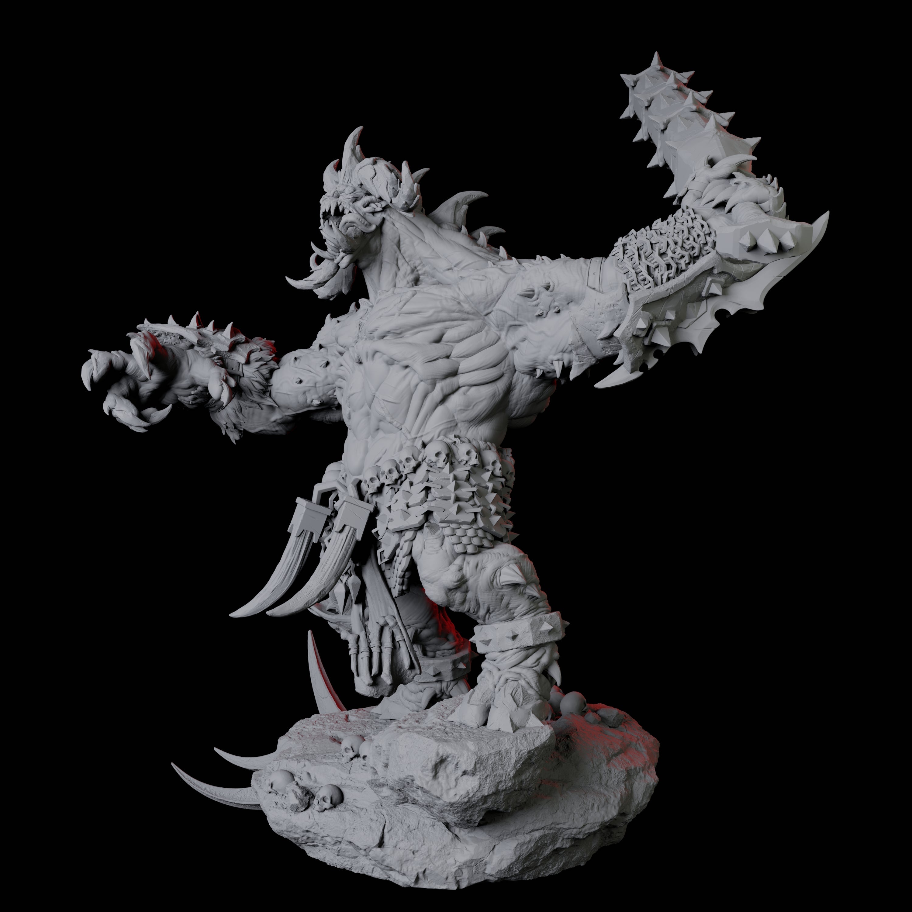 Charging Slaver Demon D Miniature for Dungeons and Dragons, Pathfinder or other TTRPGs