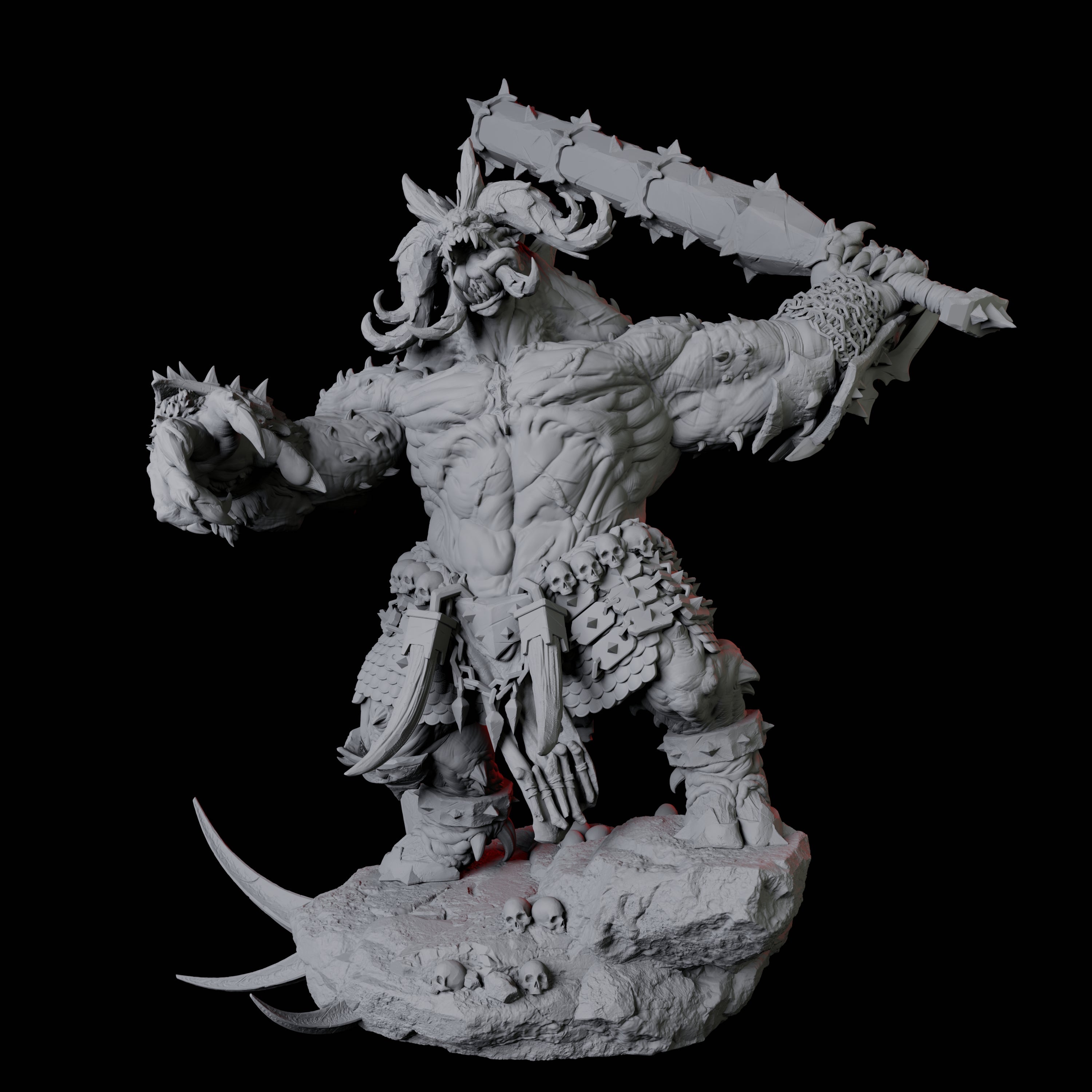 Charging Slaver Demon D Miniature for Dungeons and Dragons, Pathfinder or other TTRPGs