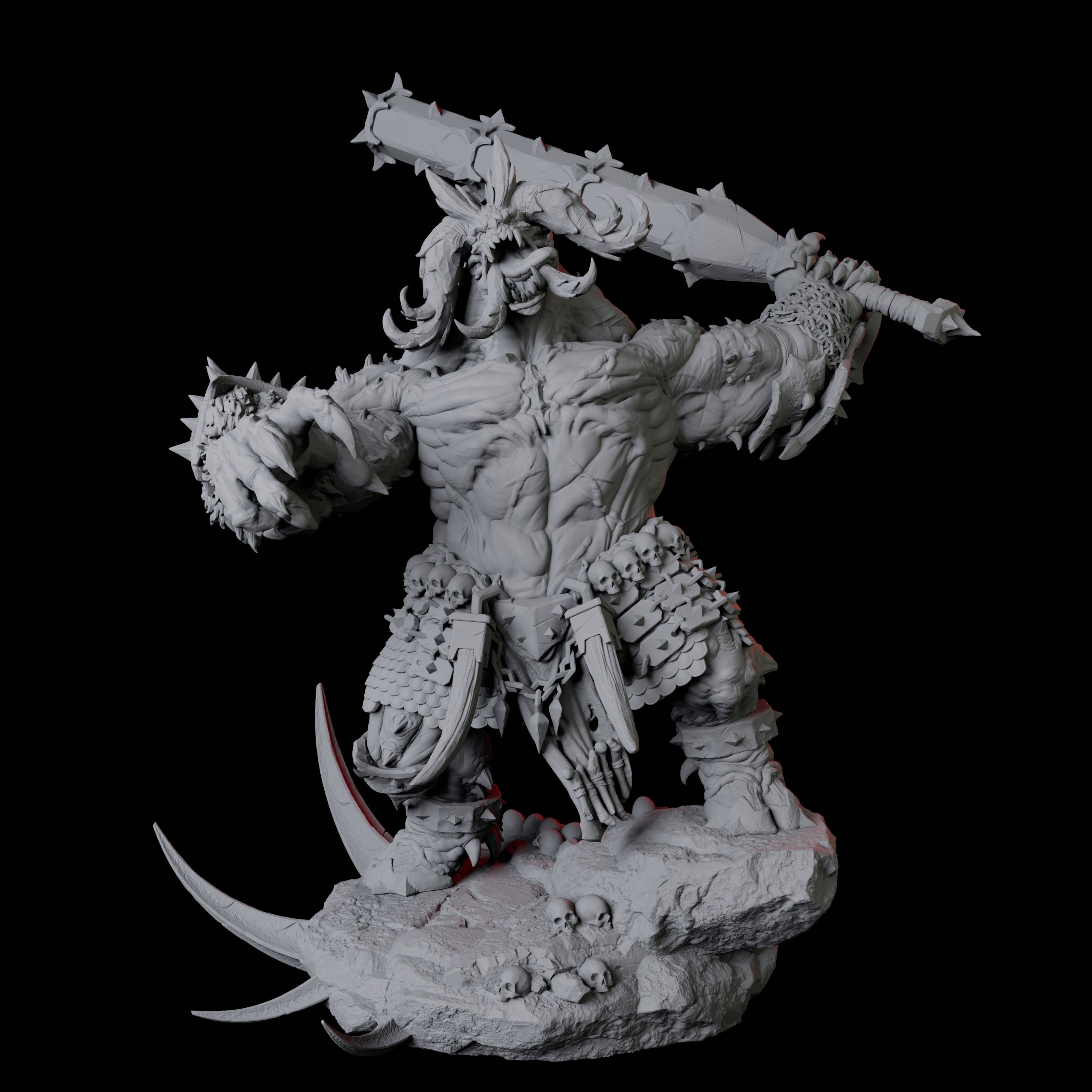 Charging Slaver Demon D Miniature for Dungeons and Dragons, Pathfinder or other TTRPGs