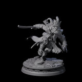 Charging Tiefling Elder Miniature for Dungeons and Dragons, Pathfinder or other TTRPGs