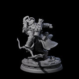 Charging Tiefling Elder Miniature for Dungeons and Dragons, Pathfinder or other TTRPGs