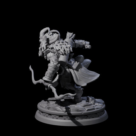Charging Tiefling Elder Miniature for Dungeons and Dragons, Pathfinder or other TTRPGs