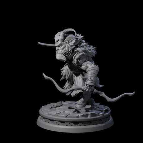 Charging Tiefling Elder Miniature for Dungeons and Dragons, Pathfinder or other TTRPGs
