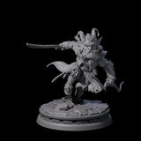 Charging Tiefling Elder Miniature for Dungeons and Dragons, Pathfinder or other TTRPGs