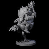 Charging Troll Rider on Axe Beak A Miniature for Dungeons and Dragons, Pathfinder or other TTRPGs