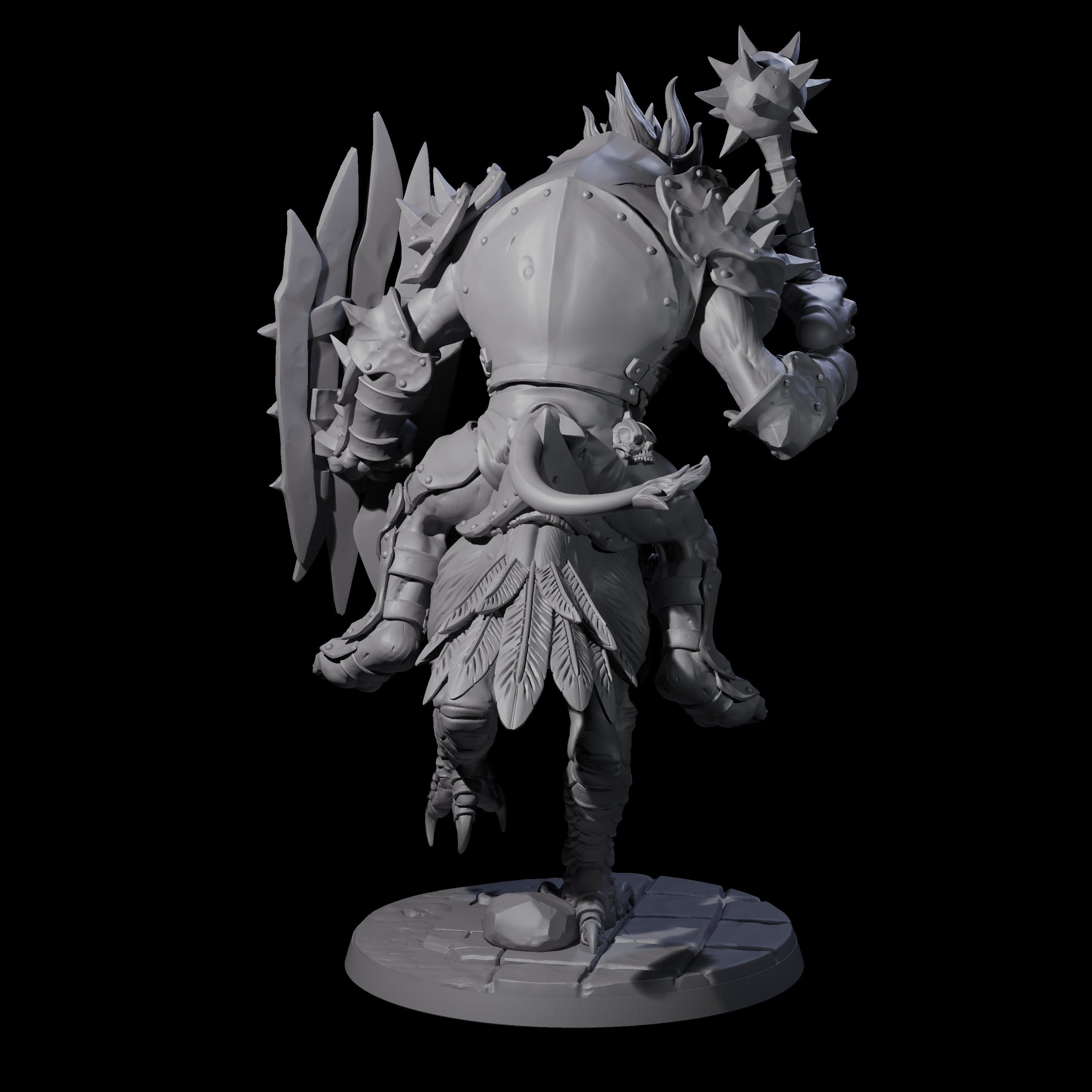 Charging Troll Rider on Axe Beak A Miniature for Dungeons and Dragons, Pathfinder or other TTRPGs