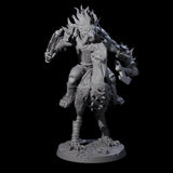 Charging Troll Rider on Axe Beak C Miniature for Dungeons and Dragons, Pathfinder or other TTRPGs