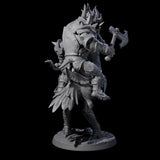 Charging Troll Rider on Axe Beak C Miniature for Dungeons and Dragons, Pathfinder or other TTRPGs