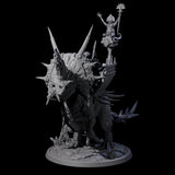 Charging War Triceratops Miniature for Dungeons and Dragons, Pathfinder or other TTRPGs