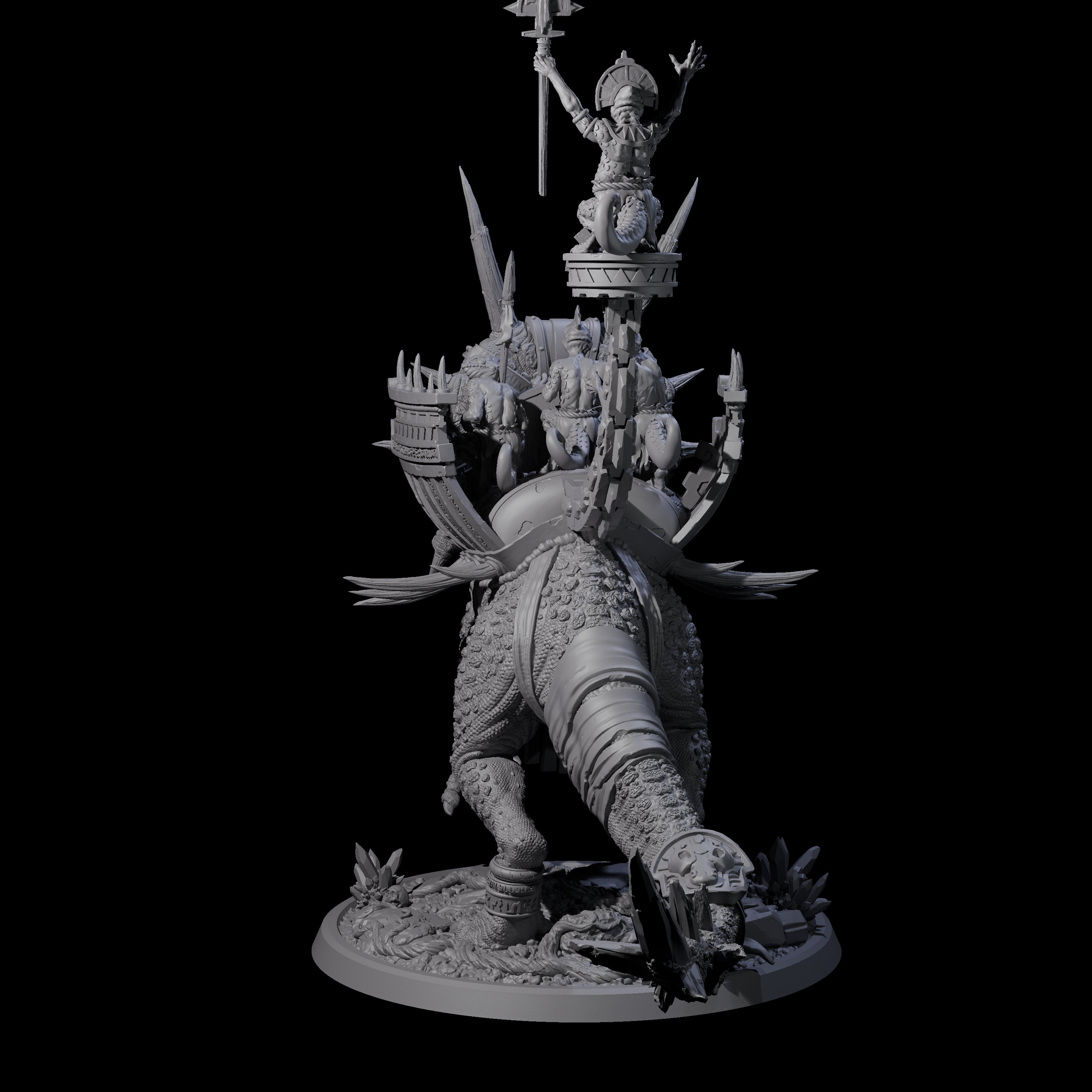 Charging War Triceratops Miniature for Dungeons and Dragons, Pathfinder or other TTRPGs