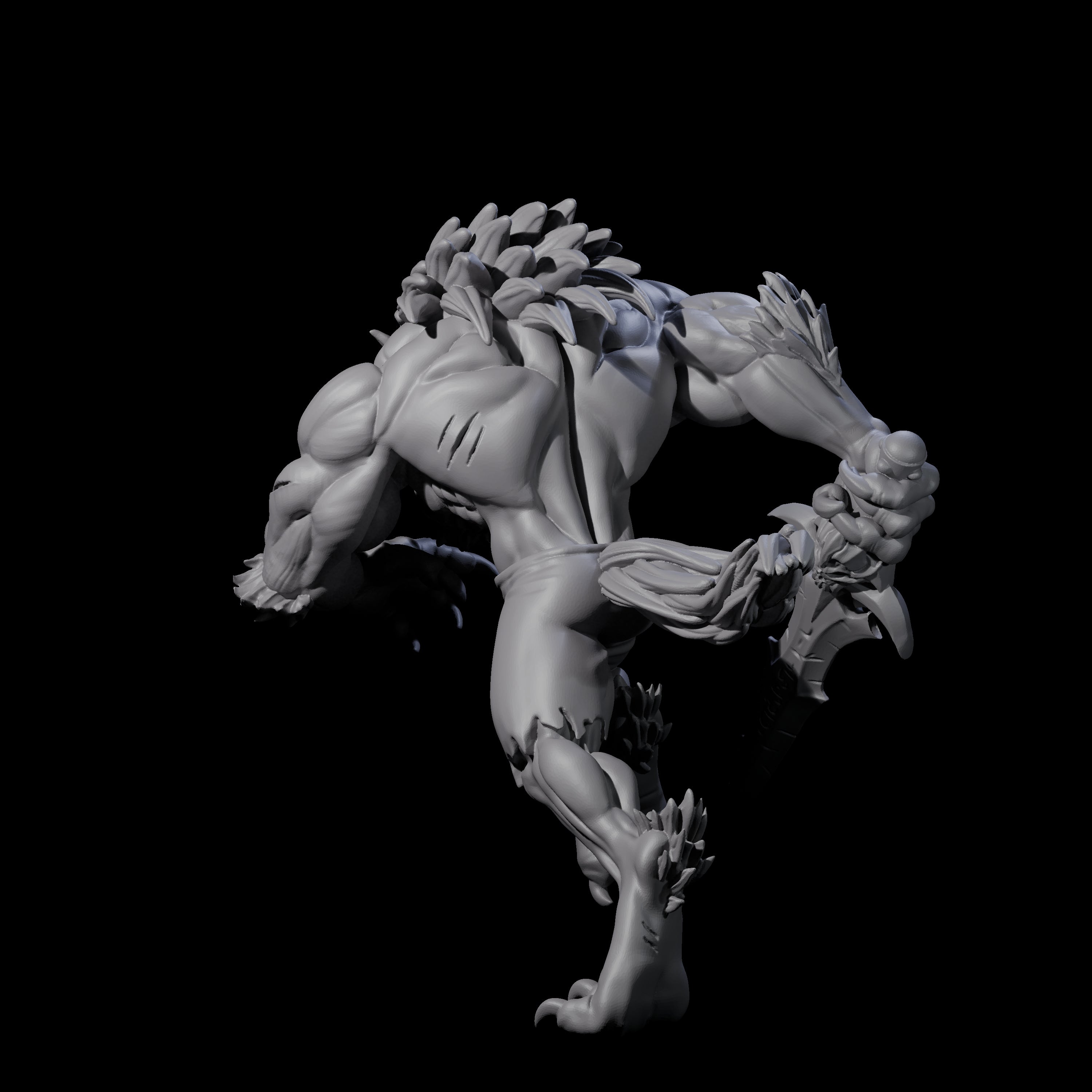 Charging Werewolf Miniature for Dungeons and Dragons, Pathfinder or other TTRPGs