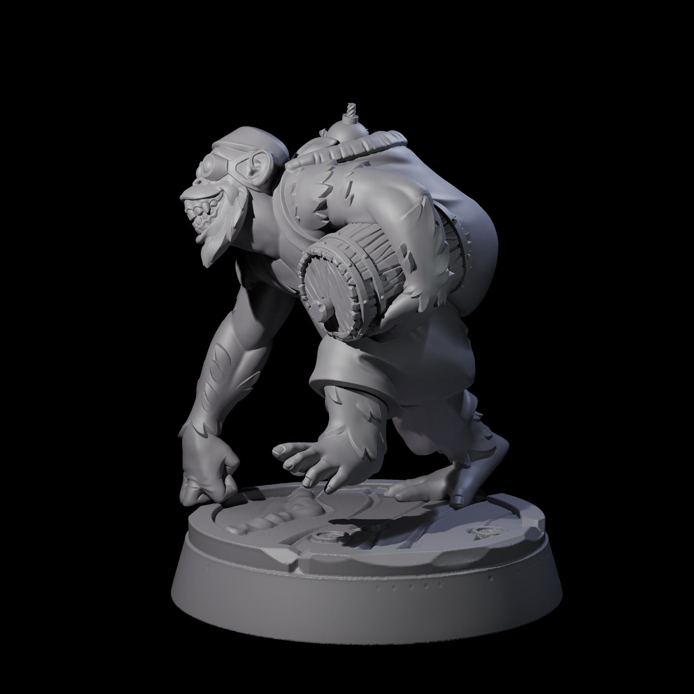 Cheeky Ape Powder Monkey Miniature for Dungeons and Dragons, Pathfinder or other TTRPGs