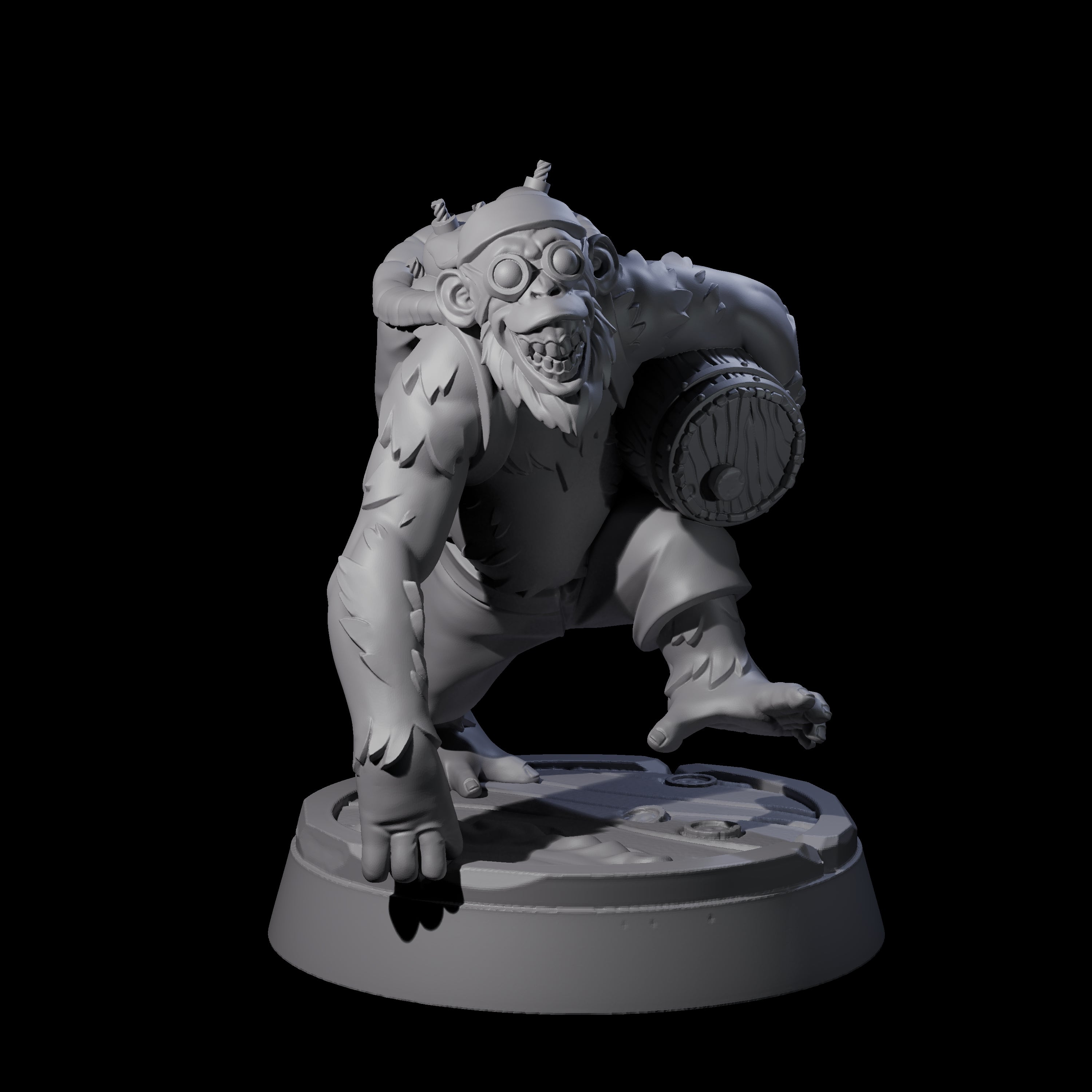 Cheeky Ape Powder Monkey Miniature for Dungeons and Dragons, Pathfinder or other TTRPGs