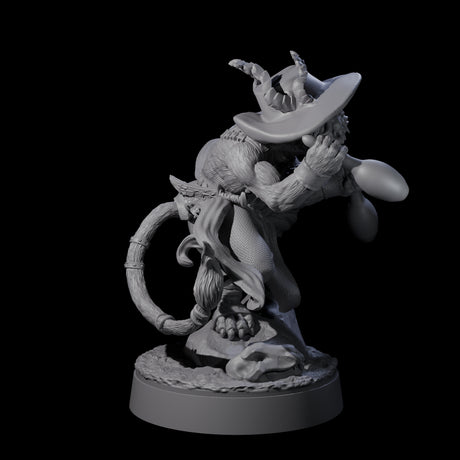 Cheeky Crouching Tabaxi Miniature for Dungeons and Dragons, Pathfinder or other TTRPGs