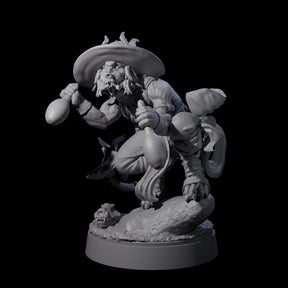 Cheeky Crouching Tabaxi Miniature for Dungeons and Dragons, Pathfinder or other TTRPGs