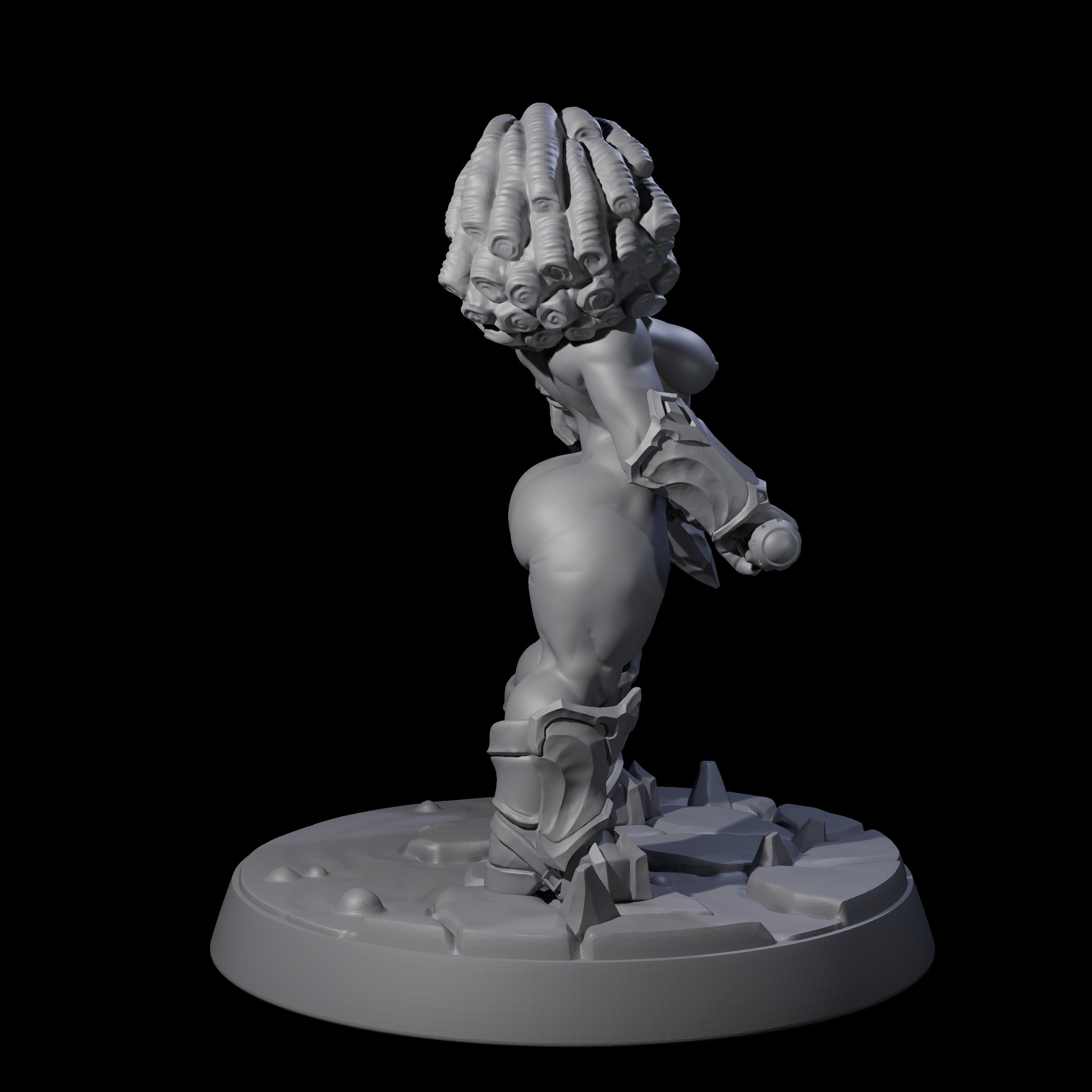 Cheeky Dwarf Miner Pinup Miniature for Dungeons and Dragons, Pathfinder or other TTRPGs