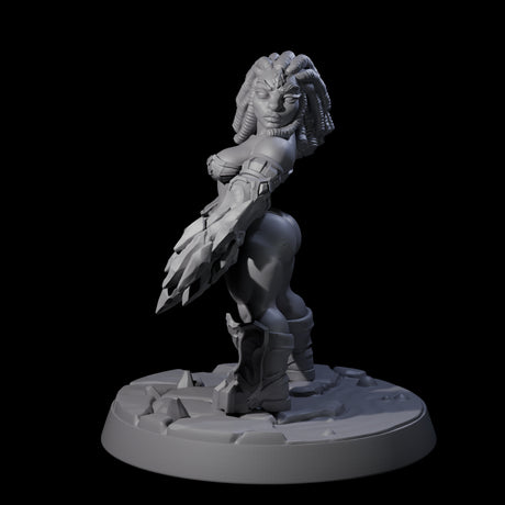 Cheeky Dwarf Miner Pinup Miniature for Dungeons and Dragons, Pathfinder or other TTRPGs