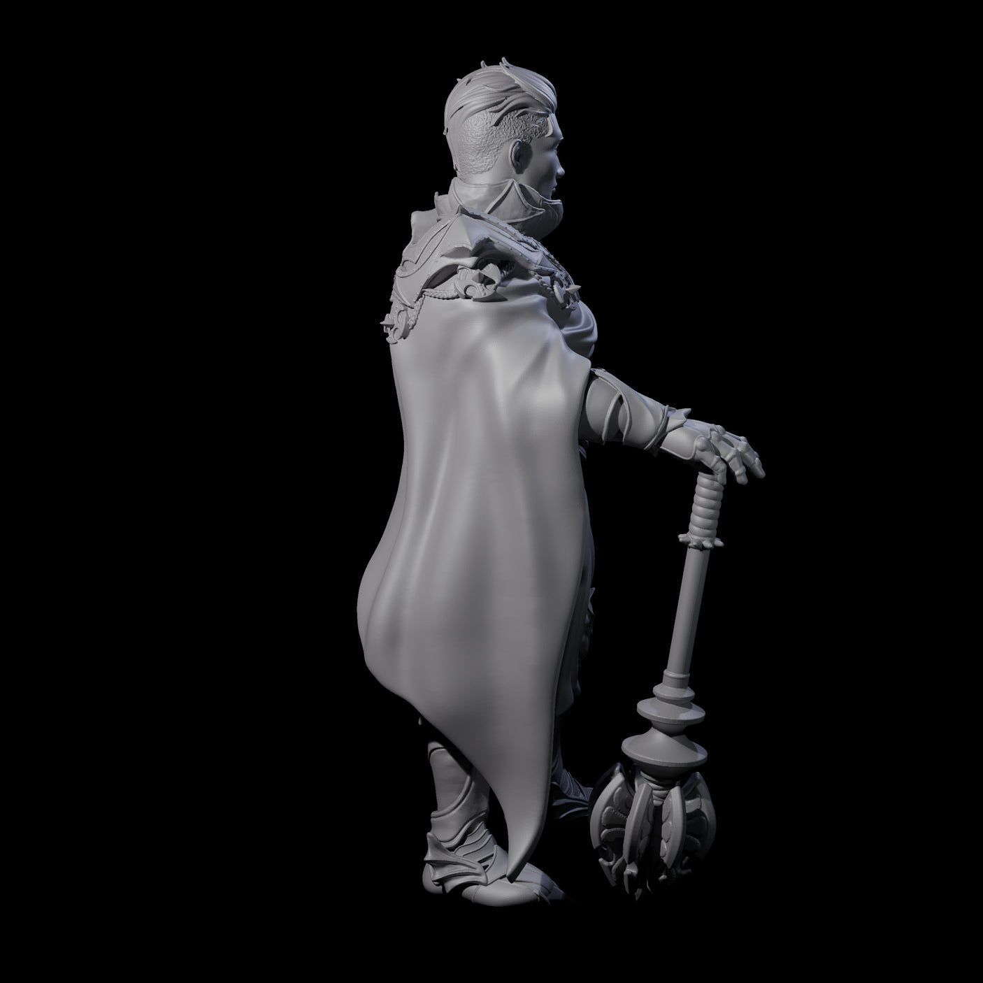 Chilled Dragon Guard Noble Miniature for Dungeons and Dragons, Pathfinder or other TTRPGs