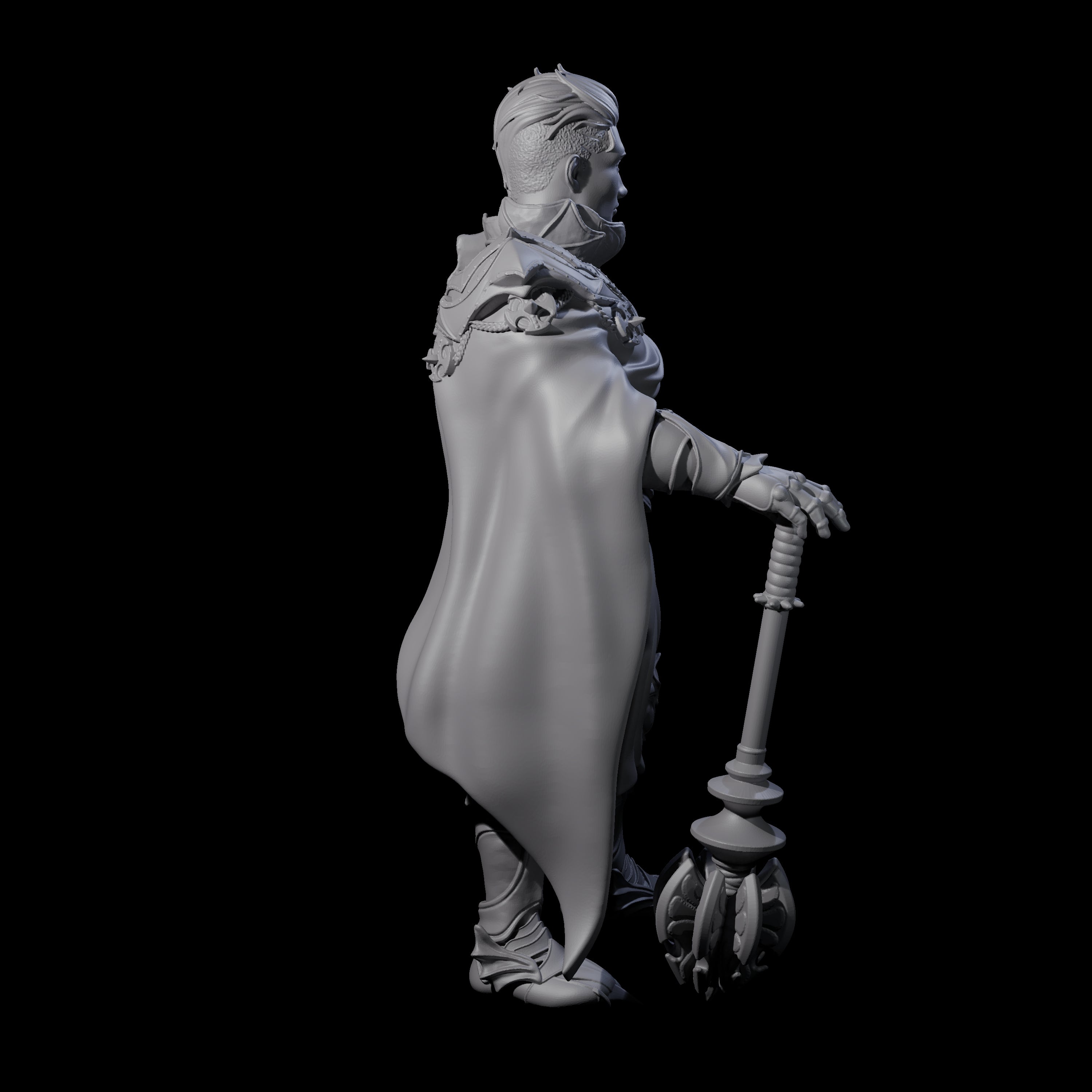 Chilled Dragon Guard Noble Miniature for Dungeons and Dragons, Pathfinder or other TTRPGs