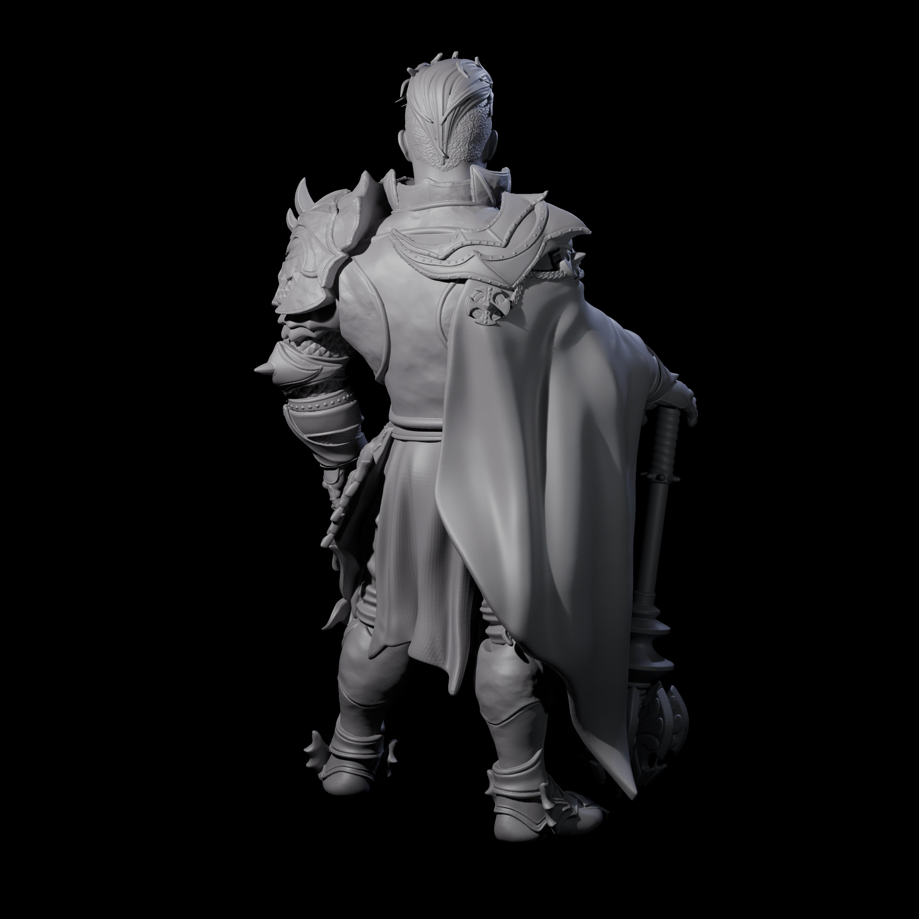 Chilled Dragon Guard Noble Miniature for Dungeons and Dragons, Pathfinder or other TTRPGs