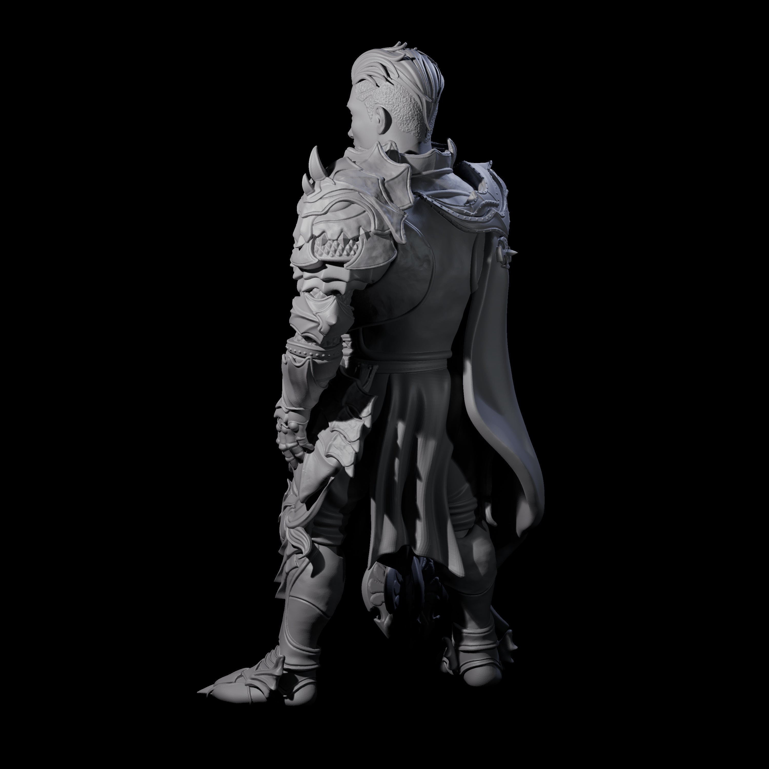 Chilled Dragon Guard Noble Miniature for Dungeons and Dragons, Pathfinder or other TTRPGs