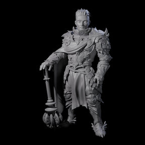 Chilled Dragon Guard Noble Miniature for Dungeons and Dragons, Pathfinder or other TTRPGs
