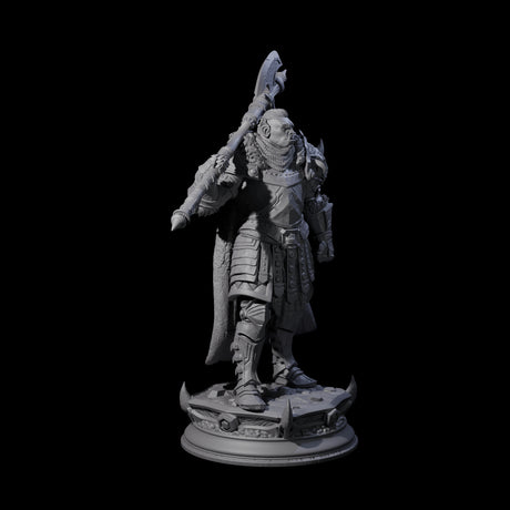 Chilled Orc Knight Miniature for Dungeons and Dragons, Pathfinder or other TTRPGs