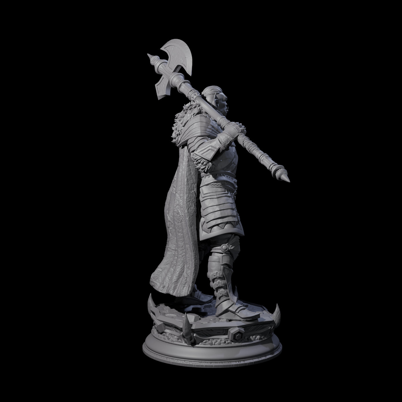 Chilled Orc Knight Miniature for Dungeons and Dragons, Pathfinder or other TTRPGs