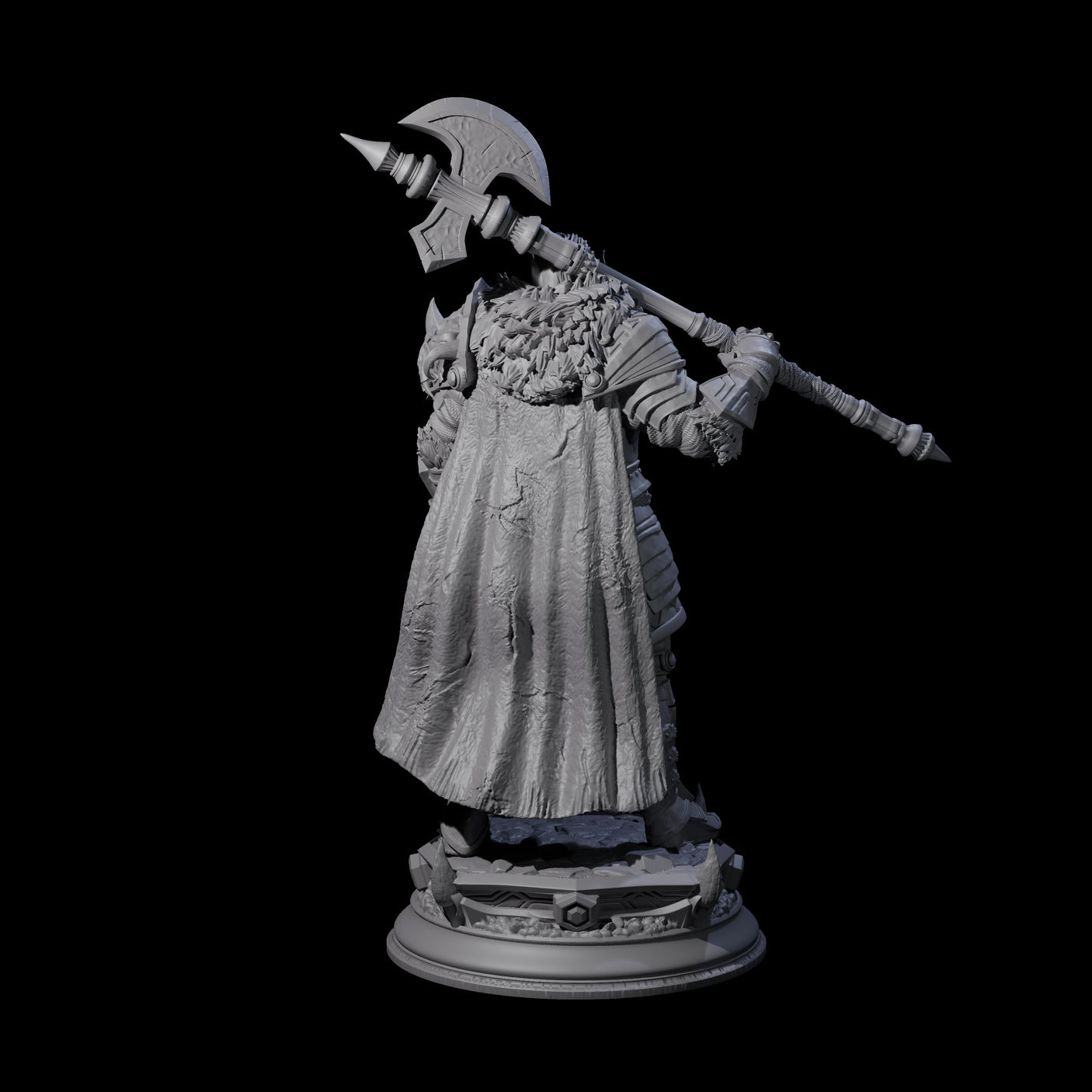 Chilled Orc Knight Miniature for Dungeons and Dragons, Pathfinder or other TTRPGs