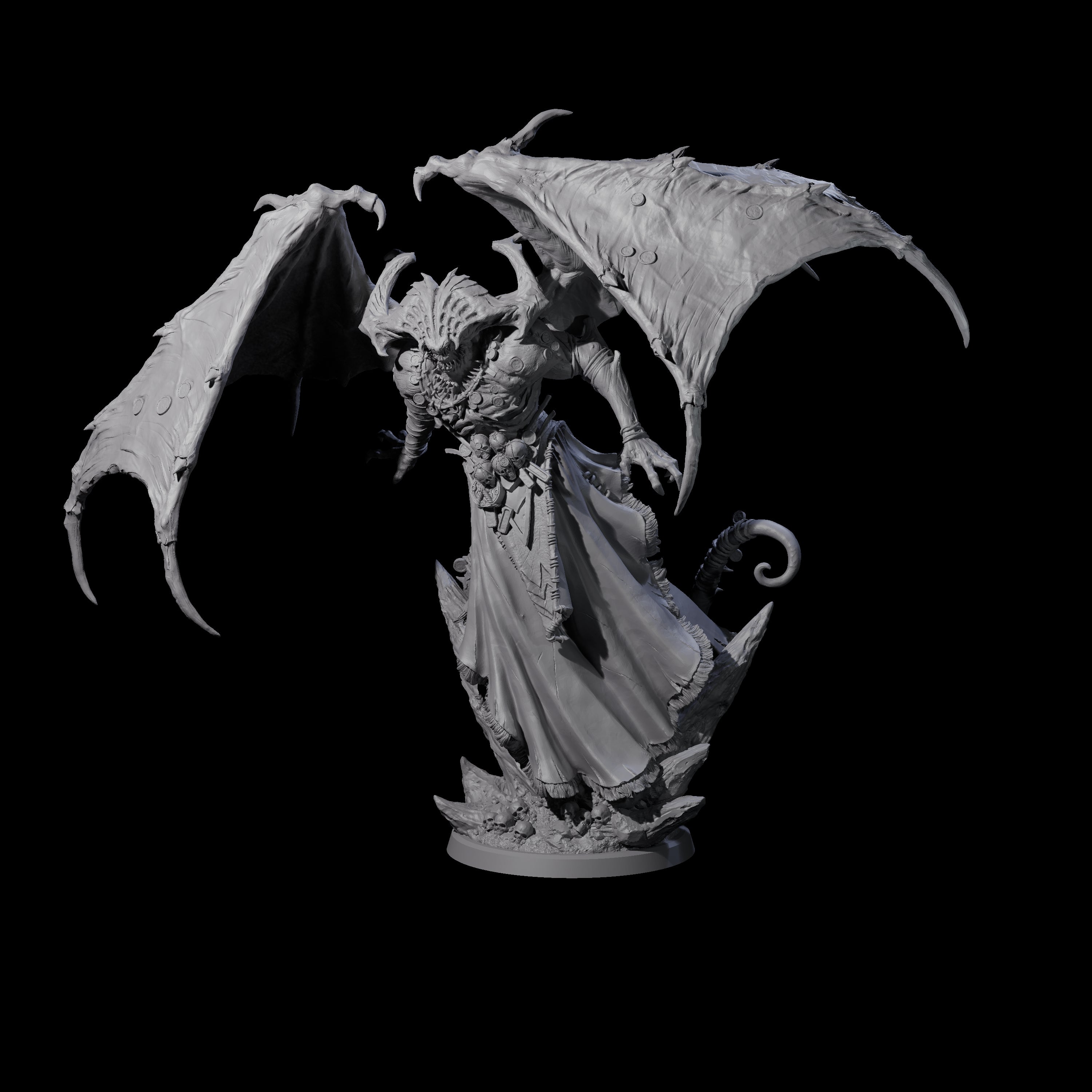 Chilling Nascent Demon Lord Miniature for Dungeons and Dragons, Pathfinder or other TTRPGs