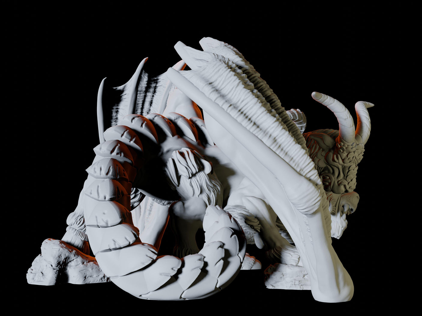 Chimera Miniature for Dungeons and Dragons, Pathfinder or other TTRPGs