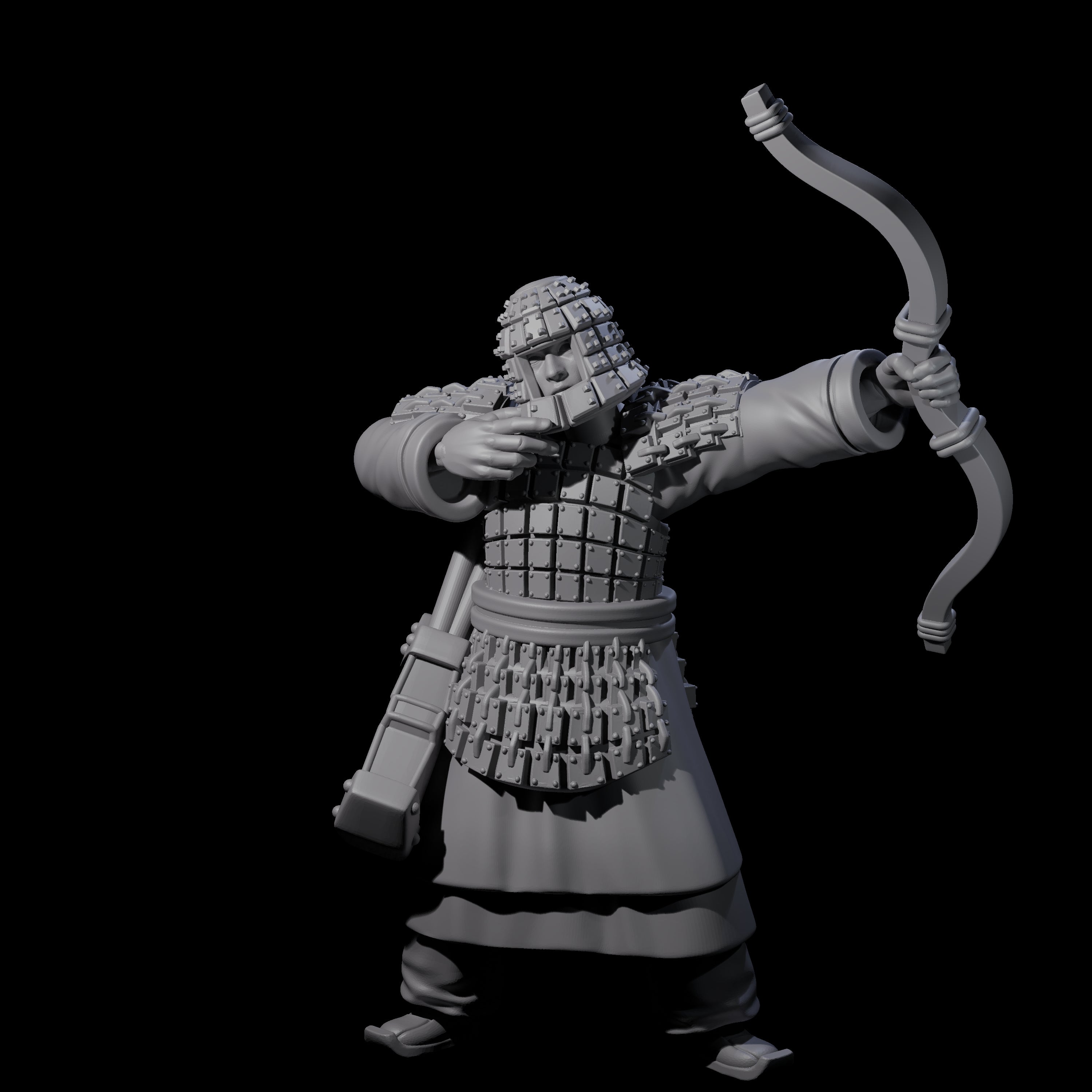 Chinese Dead Eye Terracotta Archer A Miniature for Dungeons and Dragons, Pathfinder or other TTRPGs