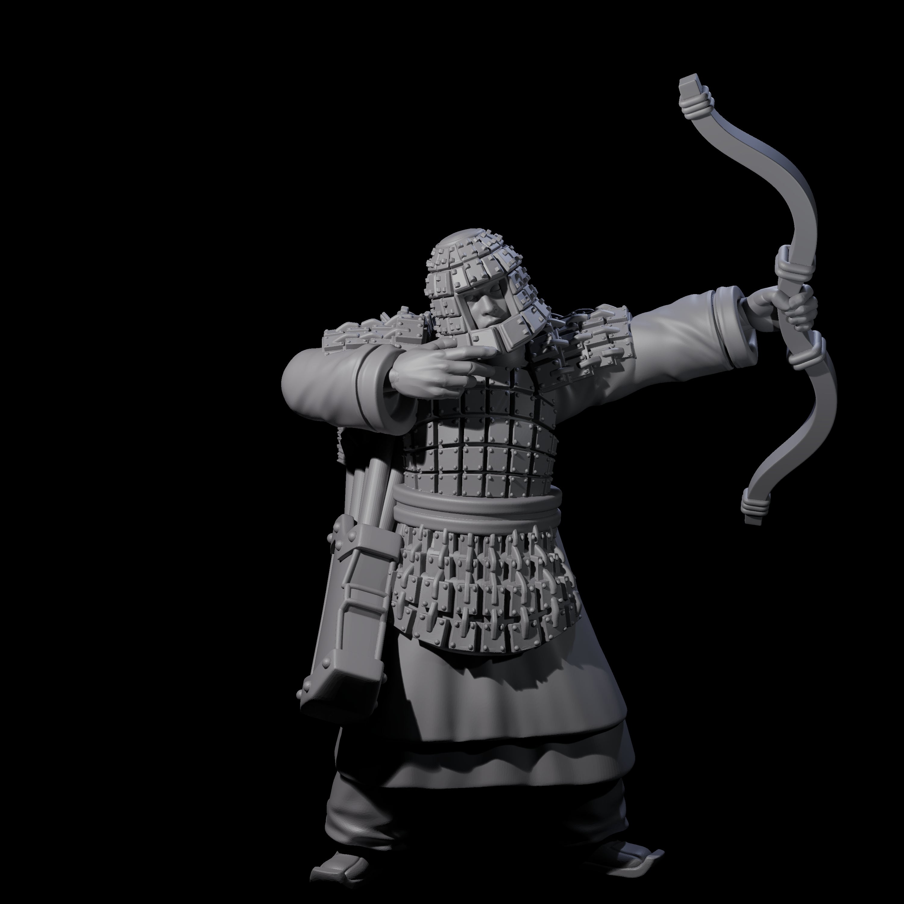 Chinese Dead Eye Terracotta Archer A Miniature for Dungeons and Dragons, Pathfinder or other TTRPGs