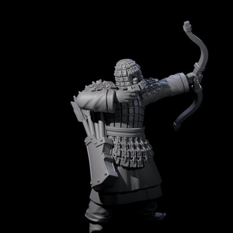 Chinese Dead Eye Terracotta Archer A Miniature for Dungeons and Dragons, Pathfinder or other TTRPGs