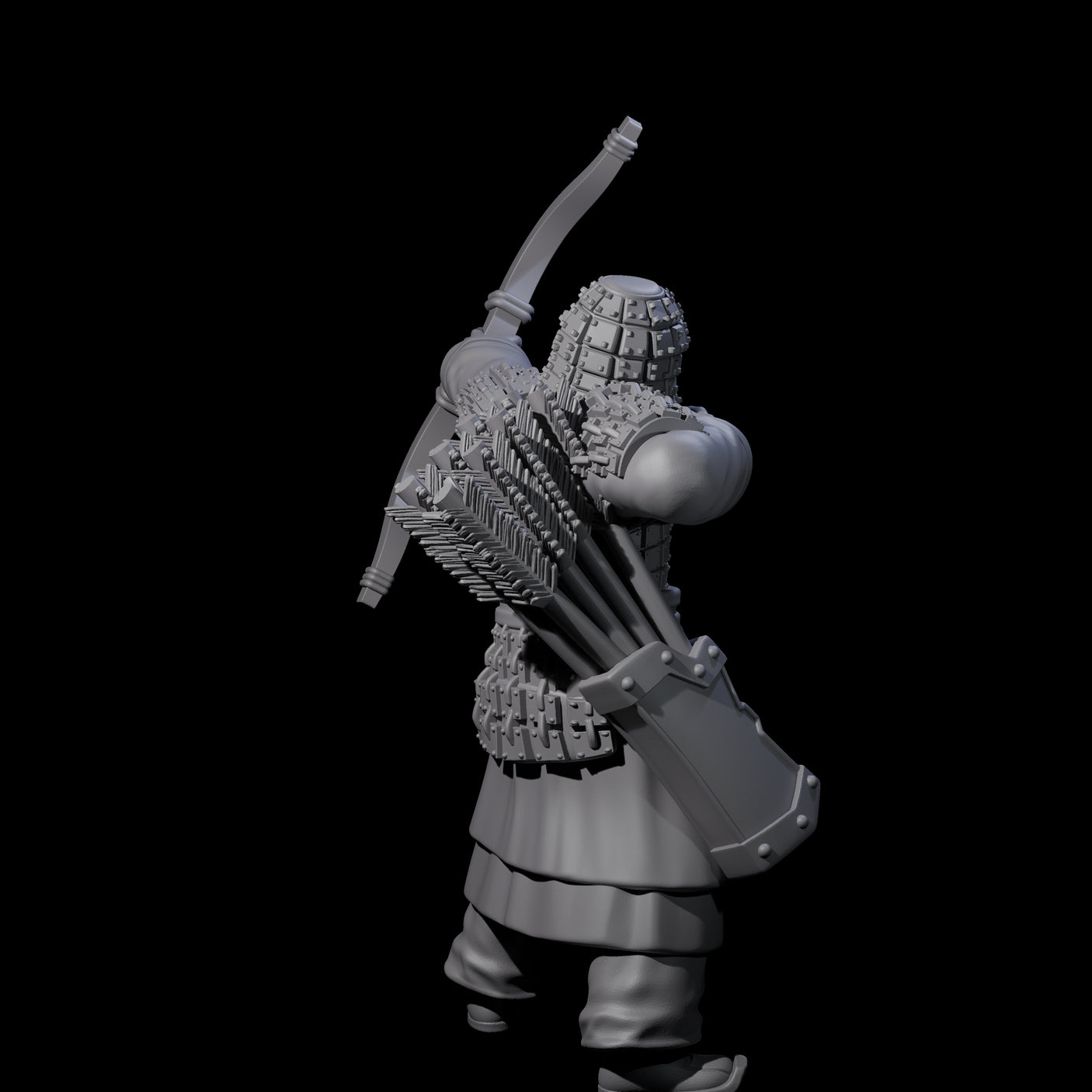 Chinese Dead Eye Terracotta Archer A Miniature for Dungeons and Dragons, Pathfinder or other TTRPGs