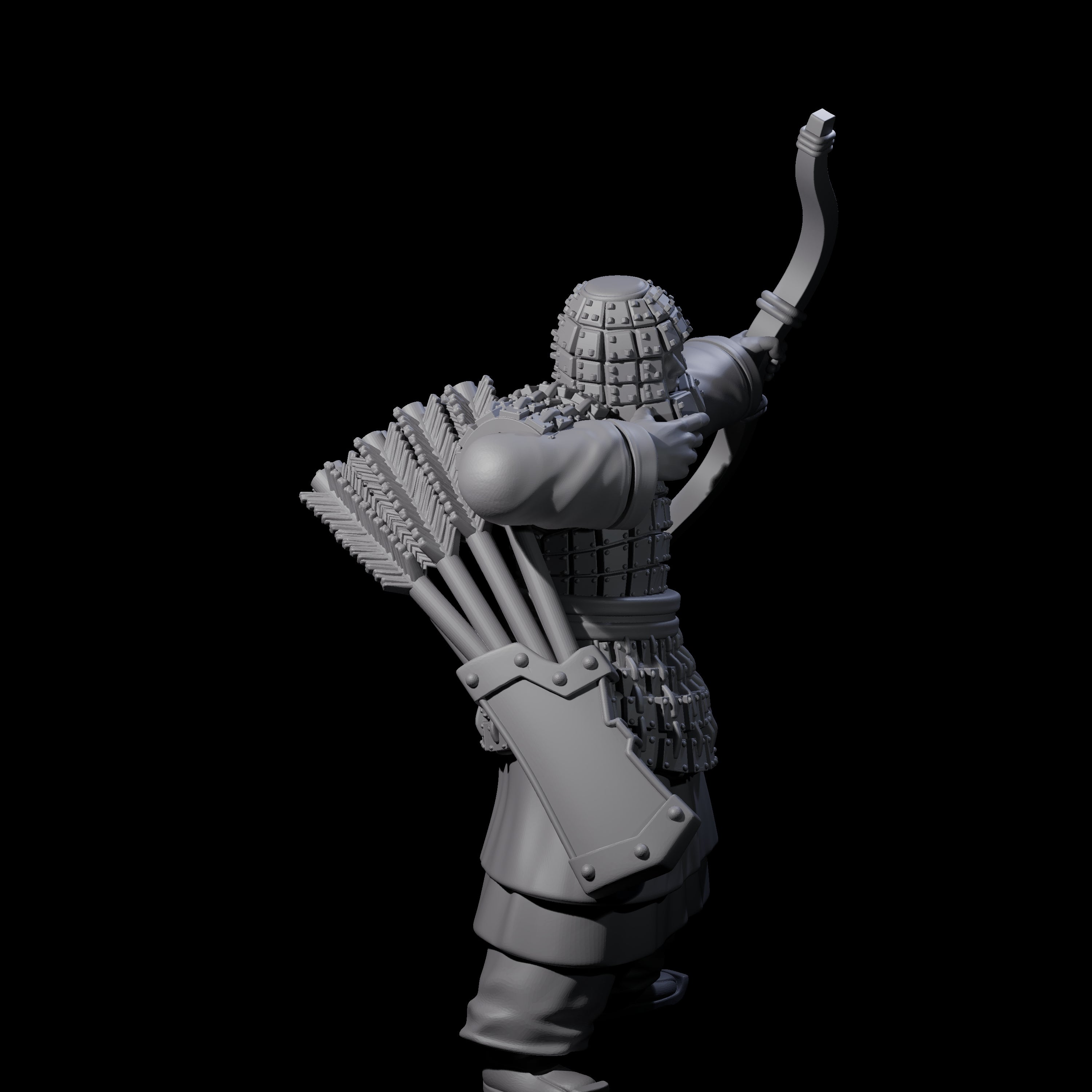 Chinese Dead Eye Terracotta Archer A Miniature for Dungeons and Dragons, Pathfinder or other TTRPGs