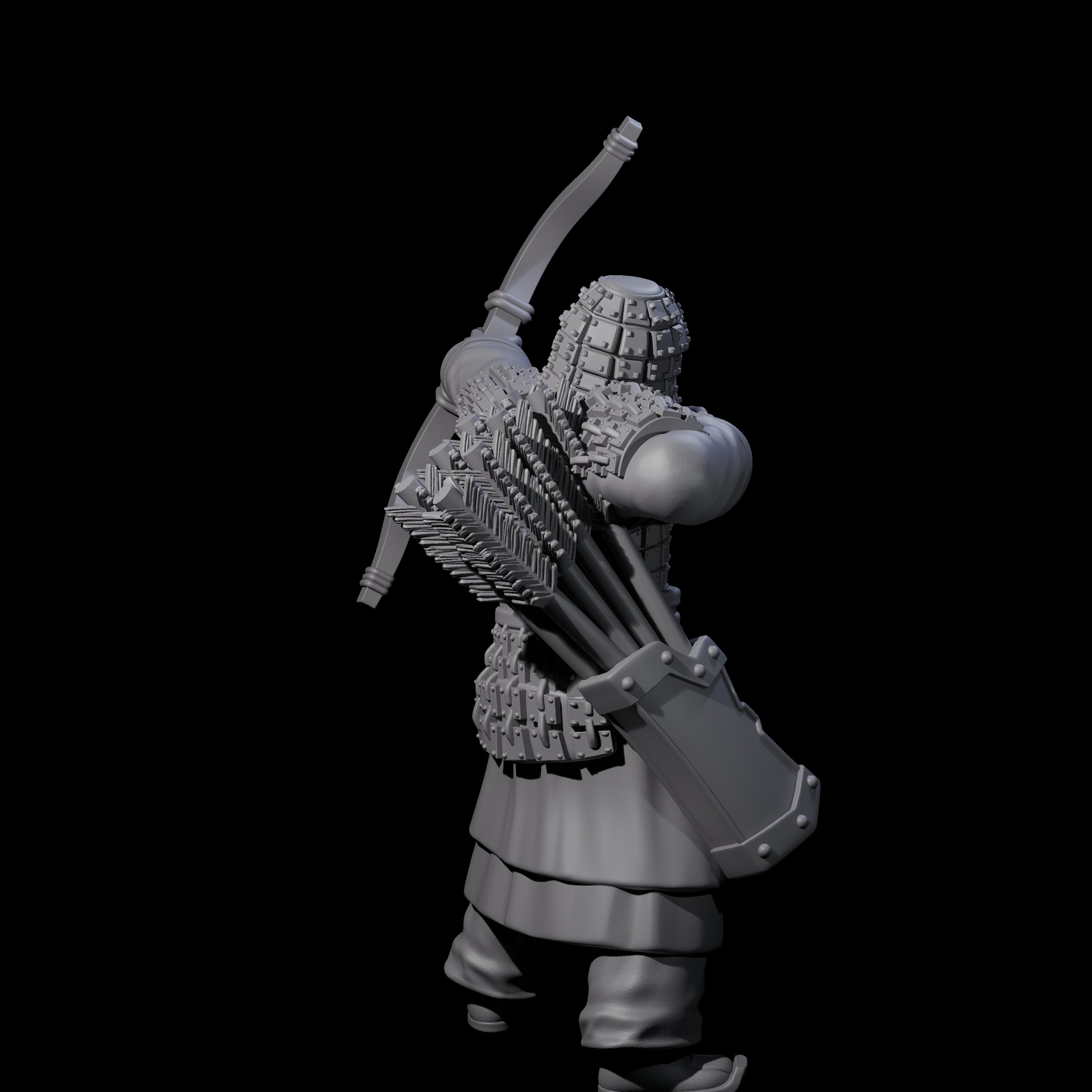 Chinese Dead Eye Terracotta Archer A Miniature for Dungeons and Dragons, Pathfinder or other TTRPGs