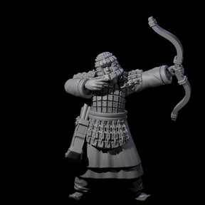 Chinese Dead Eye Terracotta Archer A Miniature for Dungeons and Dragons, Pathfinder or other TTRPGs